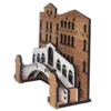 Maqueta de madera cortada a láser de Venecia. Puente de Rialto