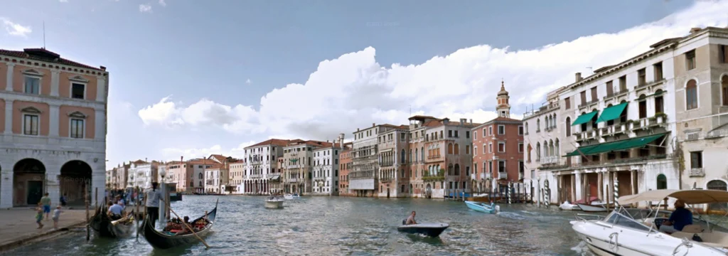 Vista del Gran Canal desde el puente de Rialto