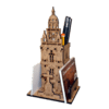 comprar portalapices de madera personalizados​, Cubo portalapices Torre Catedral Murcia Artimadera, souvenir de madera​