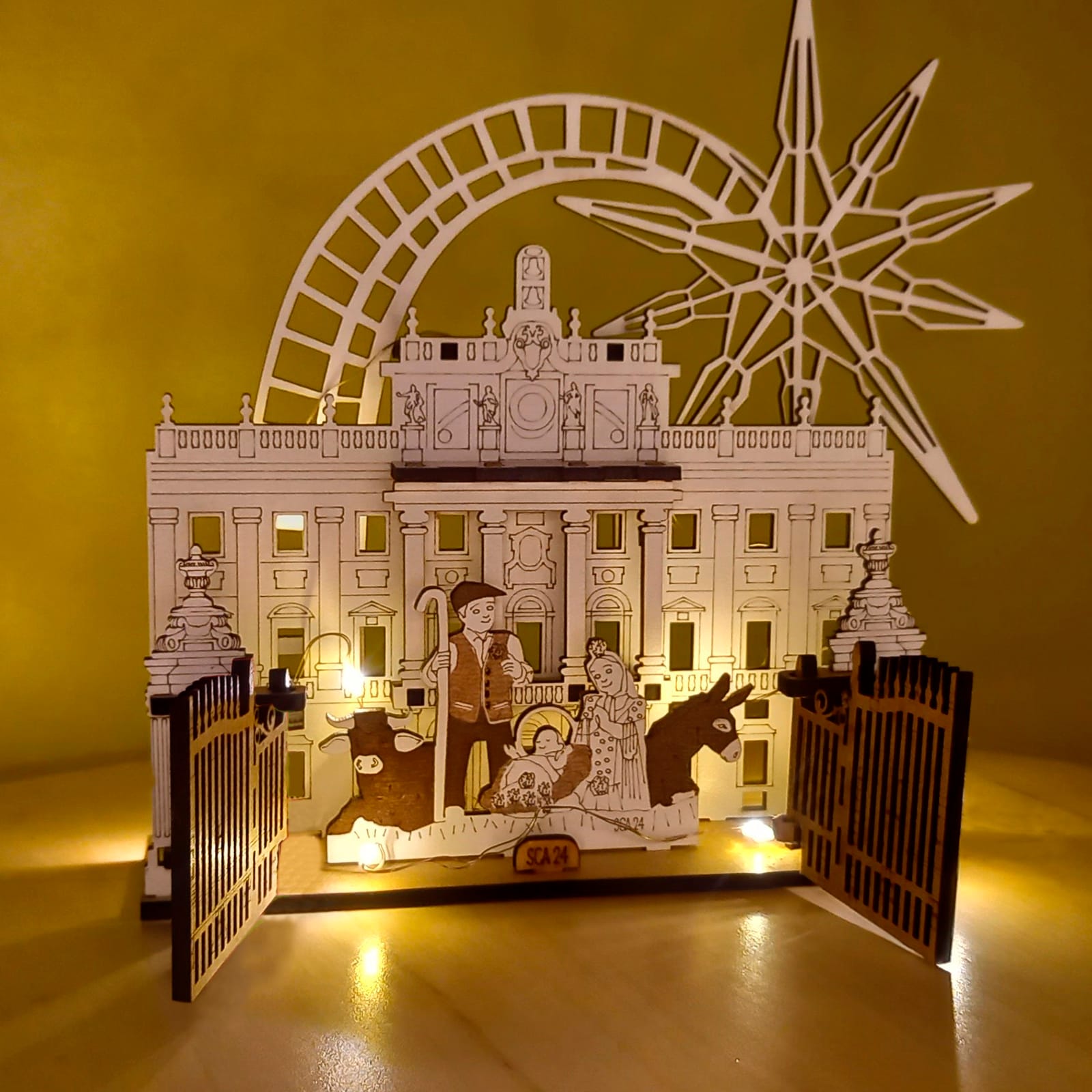 Portal de Belen Palacio Real de Madrid. Con luz