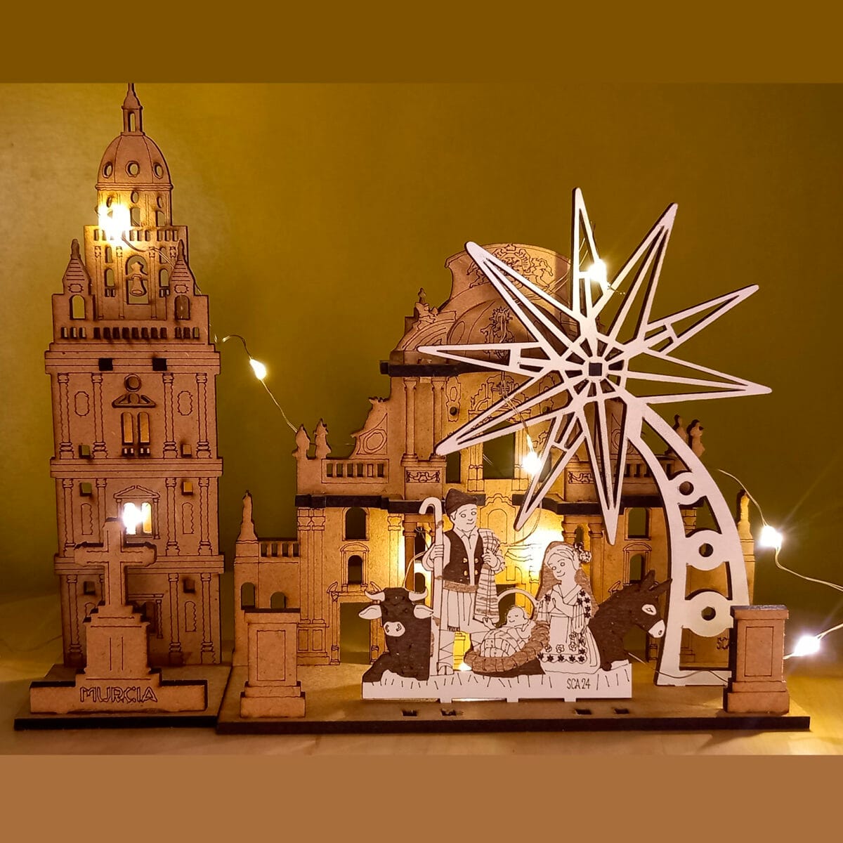 Portal de Belen_Catedral Murcia_iluminado